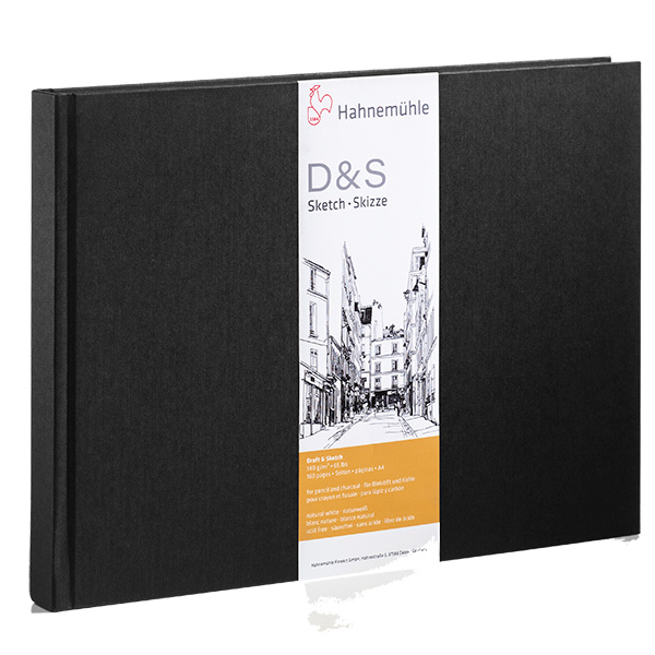 Cuaderno para dibujo Hahnemühle D&S Sketch Book, tamaño A4, formato  horizontal