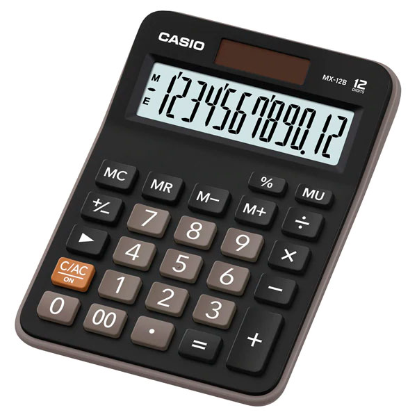Calculadora Casio, tipo mini escritorio, modelo MX-12B
